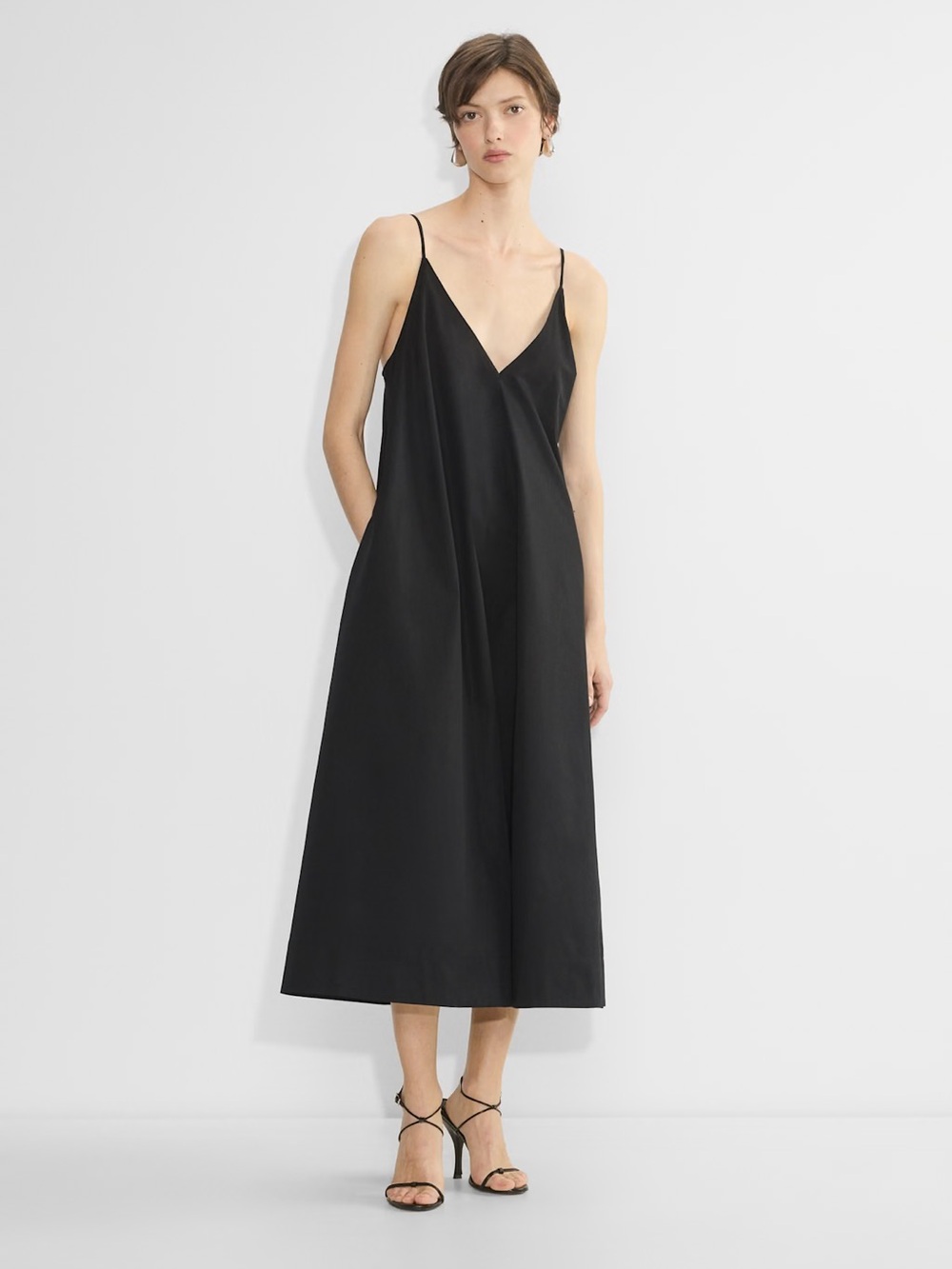 NWT Aritzia Nouvelle Poplin Dress Black S/P